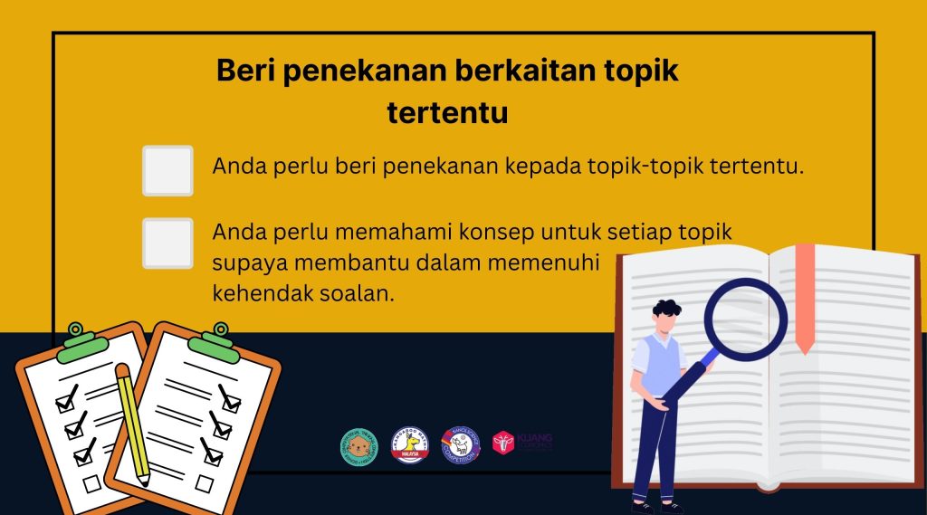 Beri penekanan berkaitan topik tertentu